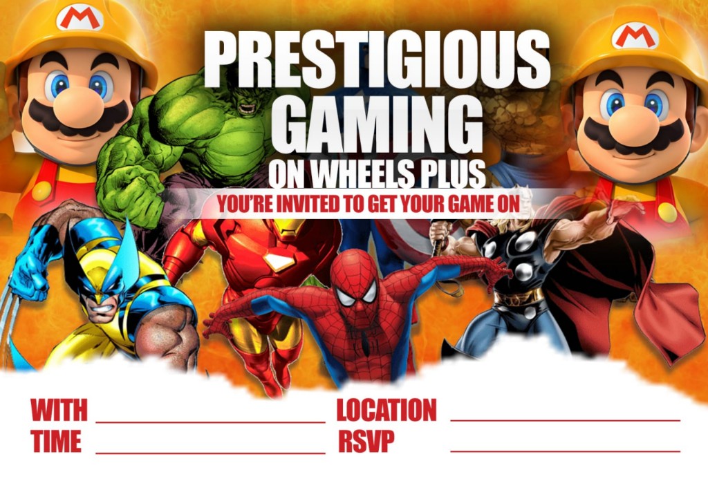 Gaming birthday invitation preview